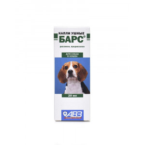 БАРС КАПЛИ УШНЫЕ Д/СОБАК И КОШЕК 20МЛ. (ВЕТ.)