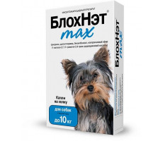 БЛОХНЭТ МАКС НА ХОЛКУ Д/СОБАК 1МЛ. ДО 10КГ. КАПЛИ (ВЕТ.)
