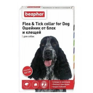 БЕАФАР ОШЕЙНИК Д/СОБАК П/БЛОХ И КЛЕЩЕЙ КРАСН. 65СМ. (ВЕТ.) [BEAPHAR]