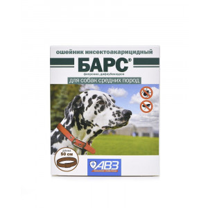 БАРС ОШЕЙНИК ИНСЕКТОАКАРИЦИДНЫЙ Д/СОБАК СРЕДНИХ ПОРОД 50СМ. (ВЕТ.)