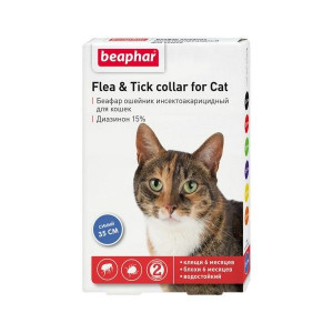 БЕАФАР ОШЕЙНИК Д/КОШЕК П/БЛОХ И КЛЕЩЕЙ СИН. 35СМ. (ВЕТ.) [BEAPHAR]