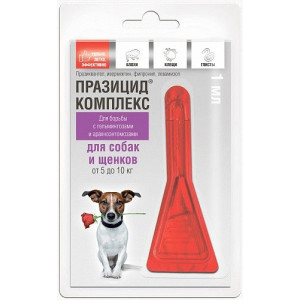 ПРАЗИЦИД КОМПЛЕКС Д/СОБАК И ЩЕНКОВ (5-10КГ) 1МЛ. №1 КАПЛИ (ВЕТ.) ПРАЗИЦИД КОМПЛЕКС Д/СОБАК И ЩЕНКОВ (5-10КГ) 1МЛ. №1 КАПЛИ (ВЕТ.)