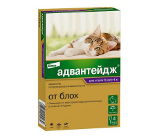 АДВАНТЕЙДЖ 80 КАПЛИ ОТ БЛОХ Д/КОТЯТ И КОШЕК СВЫШЕ 4КГ. №4 (ВЕТ.)