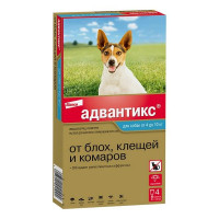 АДВАНТИКС КАПЛИ П/БЛОХ/КЛЕЩЕЙ Д/СОБАК №4 ПИПЕТКИ (ВЕС 4-10КГ) (ВЕТ.)