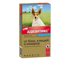 АДВАНТИКС КАПЛИ П/БЛОХ/КЛЕЩЕЙ Д/СОБАК №4 ПИПЕТКИ (ВЕС 4-10КГ) (ВЕТ.)