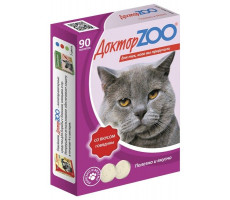 ДОКТОР ЗОО ВИТАМИНЫ Д/КОШЕК ГОВЯДИНА +БИОТИН №90 ТАБ. (ВЕТ.)