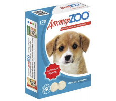 ДОКТОР ЗОО ВИТАМИНЫ Д/ЩЕНКОВ ЗДОРОВЫЙ ЩЕНОК +КАЛЬЦИЙ №120 ТАБ. (ВЕТ.)