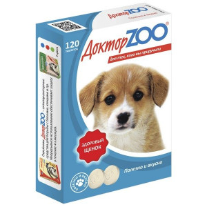 ДОКТОР ЗОО ВИТАМИНЫ Д/ЩЕНКОВ ЗДОРОВЫЙ ЩЕНОК +КАЛЬЦИЙ №120 ТАБ. (ВЕТ.)