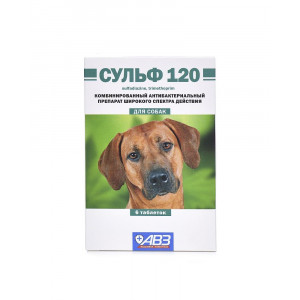 СУЛЬФ 120 Д/СОБАК №6 ТАБ. (ВЕТ.) СУЛЬФ 120 Д/СОБАК №6 ТАБ. (ВЕТ.)