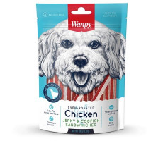 ВЕНПИ ДОГ КУРИЦА+ТРЕСКА ФОРМА СЭНДВИЧА 100Г. (ВЕТ.) [WANPY DOG]