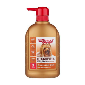 МИСТЕР БРУНО ПОСЛУШНЫЙ ШЕЛК ШАМП.-КОНД. Д/ДЛИННОЙ ШЕРСТИ СОБАК 350МЛ. (ВЕТ.)[MR.BRUNO]