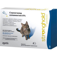СТРОНГХОЛД 0,75МЛ.(45МГ.) Д/КОШЕК ОТ 2,6-7,5КГ. №3 (ВЕТ.)