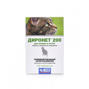 ДИРОНЕТ 200 Д/КОШЕК И КОТЯТ №10 ТАБ. (ВЕТ.) ДИРОНЕТ 200 Д/КОШЕК И КОТЯТ №10 ТАБ. (ВЕТ.)