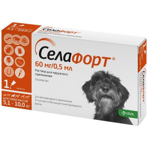 СЕЛАФОРТ 60МГ/0,5МЛ. №1 Р-Р Д/НАРУЖ.ПРИМ. Д/СОБАК (ВЕТ.) СЕЛАФОРТ 60МГ/0,5МЛ. №1 Р-Р Д/НАРУЖ.ПРИМ. Д/СОБАК (ВЕТ.)