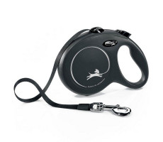 ФЛЕКСИ РУЛЕТКА НЬЮ КЛАССИК ДО 50КГ. 5М. Р.L РЕМЕНЬ ЧЕРН. (ВЕТ.) [FLEXI]