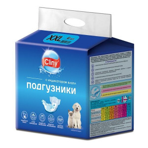 КЛИНИ ПОДГУЗНИКИ Д/СОБАК И КОШЕК 25-40КГ. №6 [CLINY] (ВЕТ.)