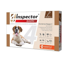 ИНСПЕКТОР КВАДРО КАПЛИ НА ХОЛКУ Д/СОБАК 40-60КГ. №1 ПИПЕТКА (ВЕТ.)