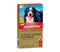 АДВАНТИКС КАПЛИ П/БЛОХ/КЛЕЩЕЙ Д/СОБАК №4 ПИПЕТКИ (ВЕС 40-60КГ) (ВЕТ.)