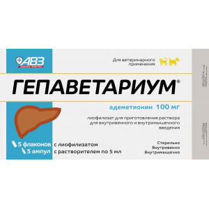ГЕПАВЕТАРИУМ 100МГ. №5 ЛИОФ. Д/ИН. ФЛ. + №5 Р-ЛЬ АМП. (ВЕТ.) ГЕПАВЕТАРИУМ 100МГ. №5 ЛИОФ. Д/ИН. ФЛ. + №5 Р-ЛЬ АМП. (ВЕТ.)