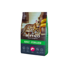 МР.БАФФАЛО STERILIZED КОРМ СУХ. Д/КОШЕК ЛОСОСЬ 400Г. (ВЕТ.) [MR.BUFFALO]