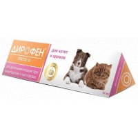 ДИРОФЕН-20 ПАСТА Д/КОТЯТ И ЩЕНКОВ 10МЛ. (ВЕТ.)