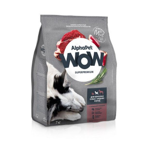 АЛЬФАПЕТ WOW СУПЕРПРЕМИУМ КОРМ Д/СОБАК СРЕДН.ПОРОД ГОВЯДИНА+СЕРДЦЕ 7КГ. /АРТ.121318/ (ВЕТ.) [ALPHAPET]