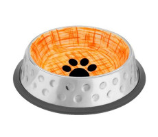 МР.КРАНЧ МИСКА НЕРЖАВ.СТАЛЬ КЕРАМИЧ.ПОКРЫТИЕ CANDY 250МЛ. НЕСКОЛЬЗ.ОСНОВ. ОРАНЖ. (ВЕТ.) [MR.KRANCH]