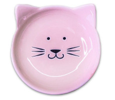 МР.КРАНЧ БЛЮДЦЕ КЕРАМИЧ. МОРДОЧКА КОШКИ 80МЛ. РОЗ. (ВЕТ.) [MR.KRANCH]