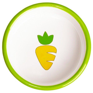 МР.КРАНЧ МИСКА КЕРАМИЧ. Д/ГРЫЗУНОВ ЗЕЛ. С МОРКОВЬЮ 70МЛ. (ВЕТ.) [MR.KRANCH]