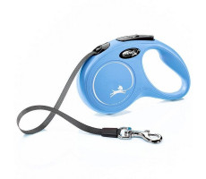 ФЛЕКСИ РУЛЕТКА НЬЮ КЛАССИК ДО 15КГ. 5М. Р.S РЕМЕНЬ СИН. (ВЕТ.) [FLEXI]