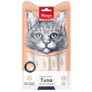 ВЕНПИ КЭТ ЛАКОМСТВО Д/КОШЕК НЕЖНОЕ ПЮРЕ ТУНЕЦ+ЛОСОСЬ 70Г. (ВЕТ.) [WANPY CAT]