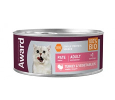 АВАРД ВЛАЖН.КОРМ Д/ВЗР.КОШЕК ПАШТЕТ ИНДЕЙКА+ОВОЩИ 100Г. (ВЕТ.) [AWARD]