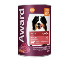 АВАРД ВЛАЖН.КОРМ Д/ВЗР.СОБАК ПАШТЕТ ГОВЯДИНА+БАТАТ 400Г. (ВЕТ.) [AWARD]