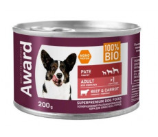 АВАРД ВЛАЖН.КОРМ Д/ВЗР.СОБАК ПАШТЕТ ГОВЯДИНА+МОРКОВЬ 200Г. (ВЕТ.) [AWARD]