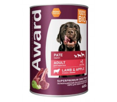 АВАРД ВЛАЖН.КОРМ Д/ВЗР.СОБАК ПАШТЕТ ЯГНЕНОК+ЯБЛОКО 400Г. (ВЕТ.) [AWARD]