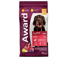 АВАРД КОРМ СУХ. Д/ВЗР.СОБАК ВСЕХ ПОРОД ЯГНЕНОК+ИНДЕЙКА+ЯБЛОКО+ЧЕРНИКА 12КГ. (ВЕТ.) [AWARD]