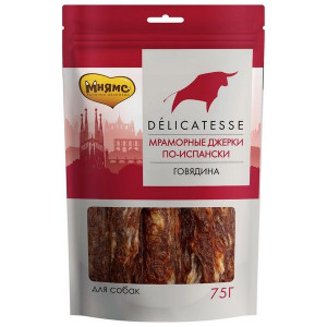 МНЯМС ЛАКОМСТВО Д/СОБАК МРАМОРНЫЕ ДЖЕРКИ ПО-ИСПАНСКИ 75Г. (ВЕТ.) МНЯМС ЛАКОМСТВО Д/СОБАК МРАМОРНЫЕ ДЖЕРКИ ПО-ИСПАНСКИ 75Г. (ВЕТ.)
