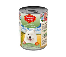 РОДНЫЕ КОРМА КОНСЕРВА Д/СОБАК СКОБЛЯНКА МЯСНАЯ ПО-ГОРОДЕЦКИ 970Г. (ВЕТ.)